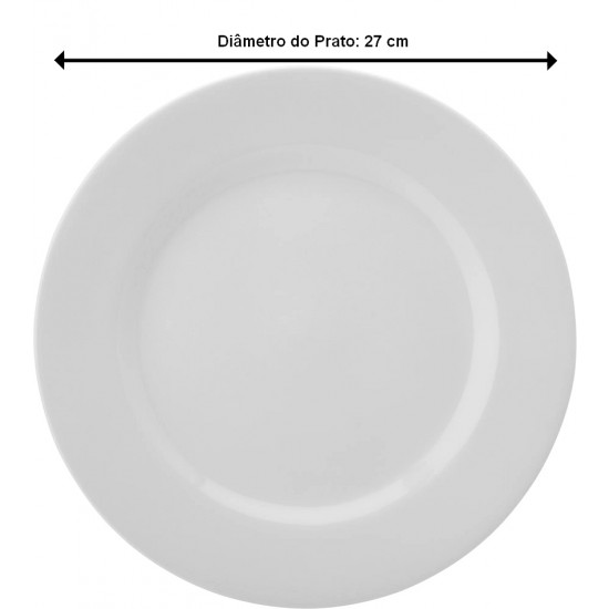 Prato Raso 21cm Brasilia Porcelana Schmidt